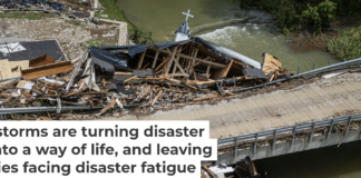 Fast-moving floodwater from a storm damaged bridges and homes and broke apart Million Bible Church in Richmond, Ky., in late June 2026. Jon Cherry/Getty Images